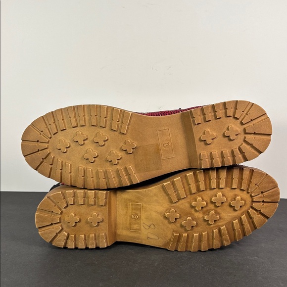 Cape Robbin Zabrina Black Rhinestone Flame Combat Boots Size 9 - Picture 8 of 8